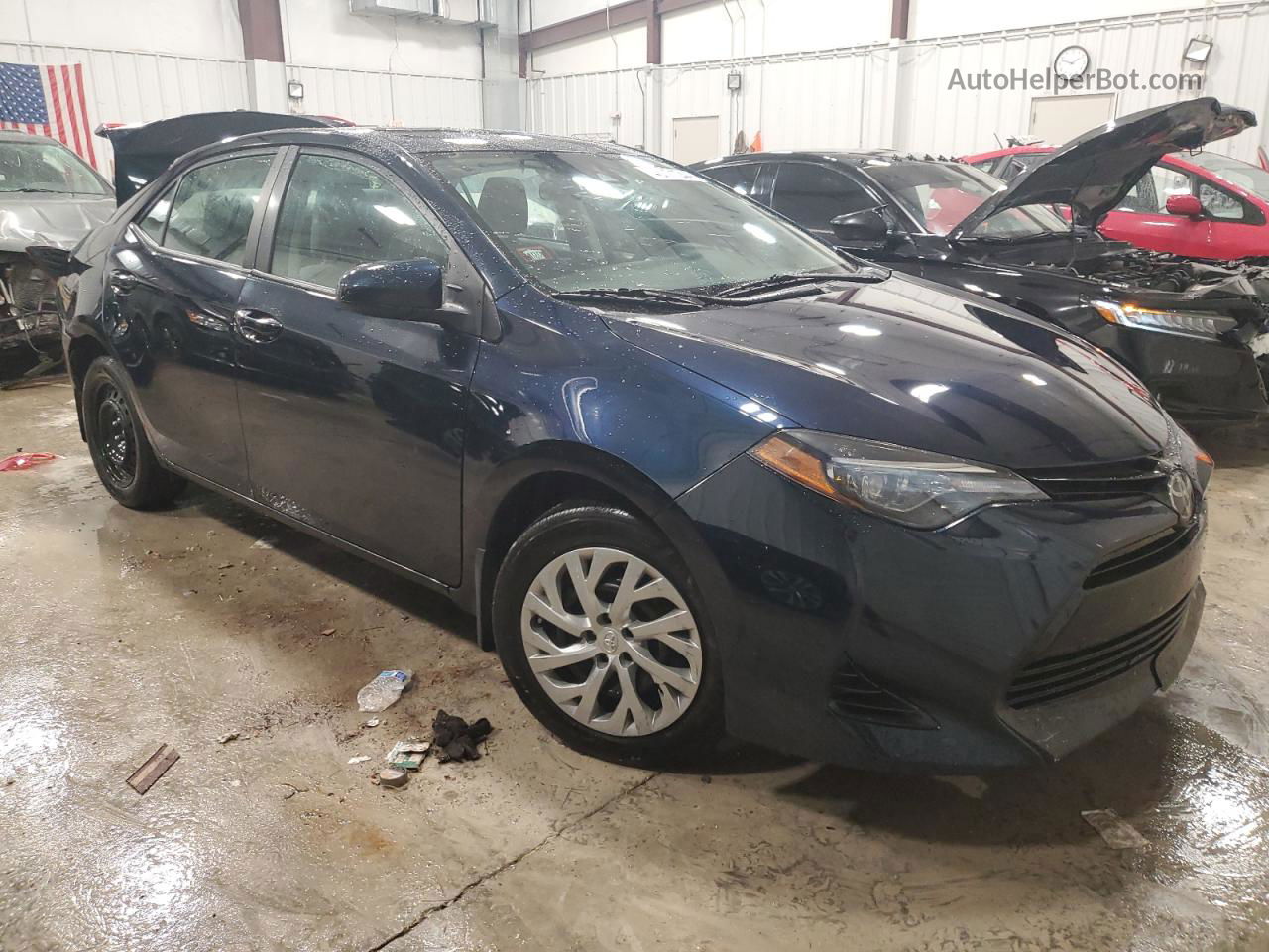 2019 Toyota Corolla L Blue vin: 2T1BURHE5KC145710