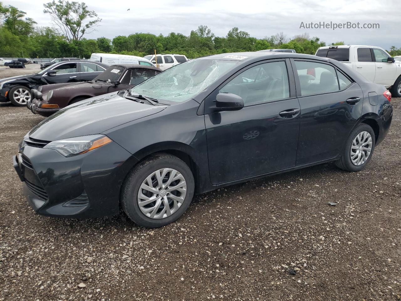 2019 Toyota Corolla L Black vin: 2T1BURHE5KC159199