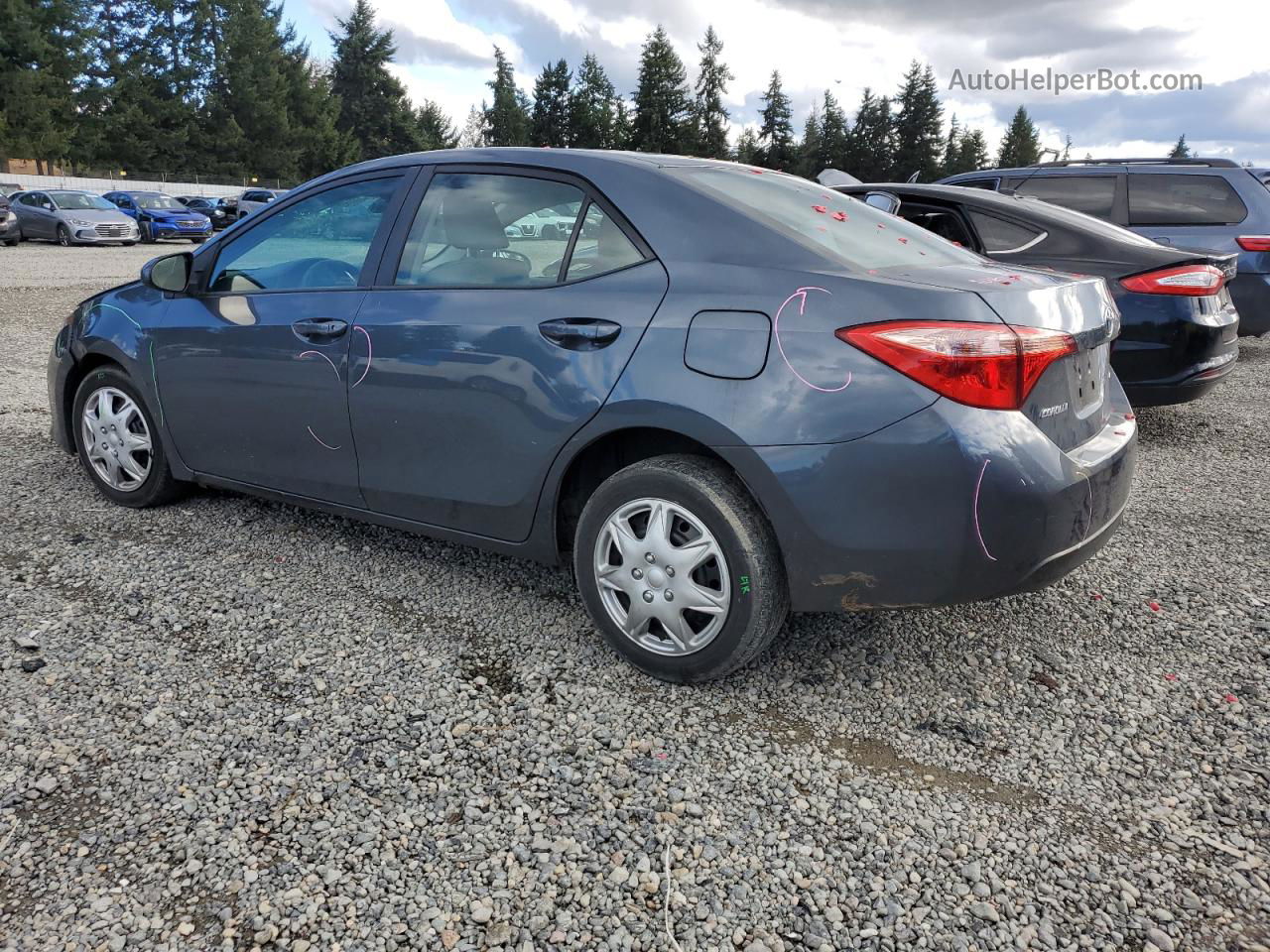 2019 Toyota Corolla L Blue vin: 2T1BURHE5KC164662