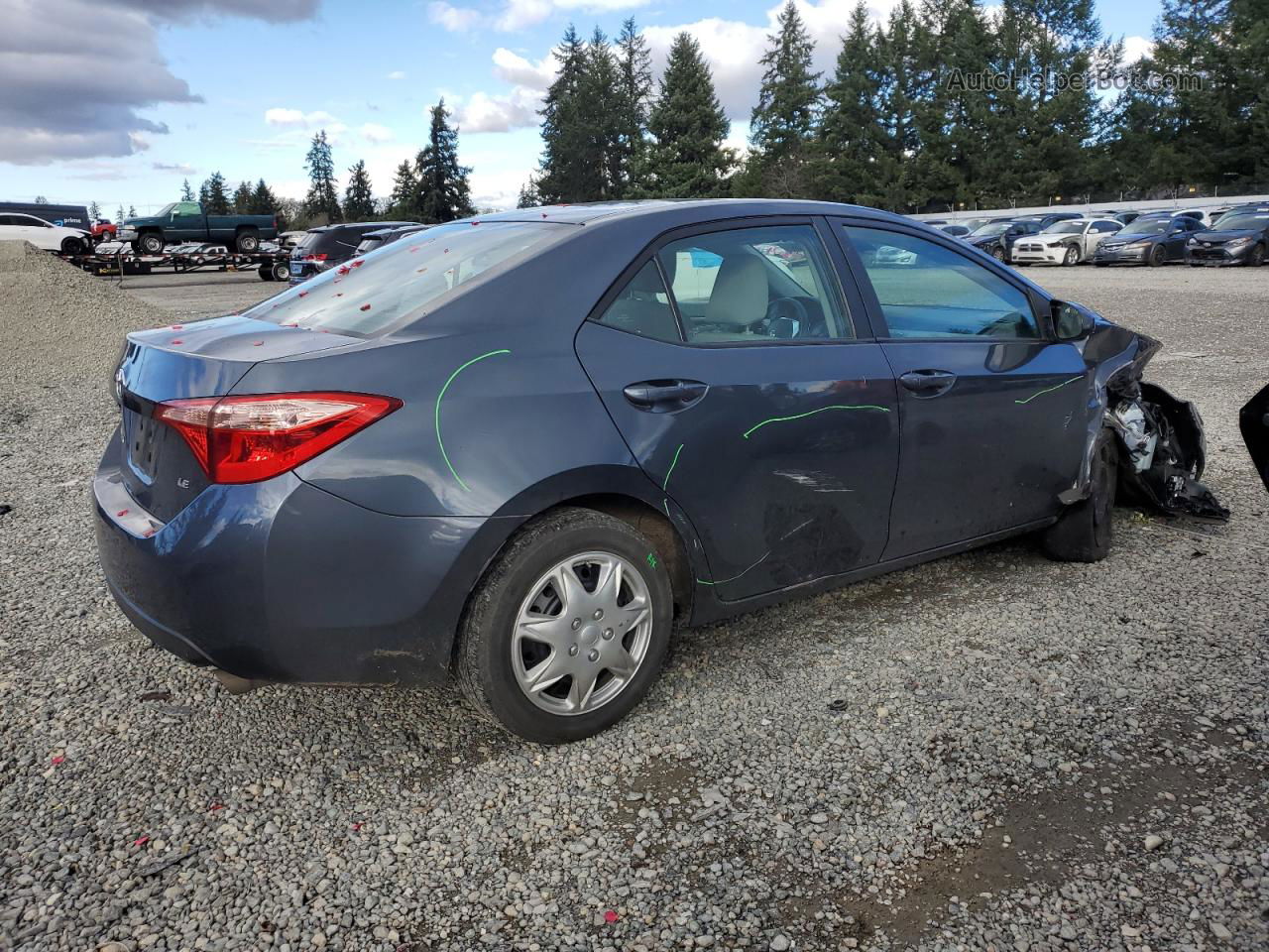 2019 Toyota Corolla L Blue vin: 2T1BURHE5KC164662