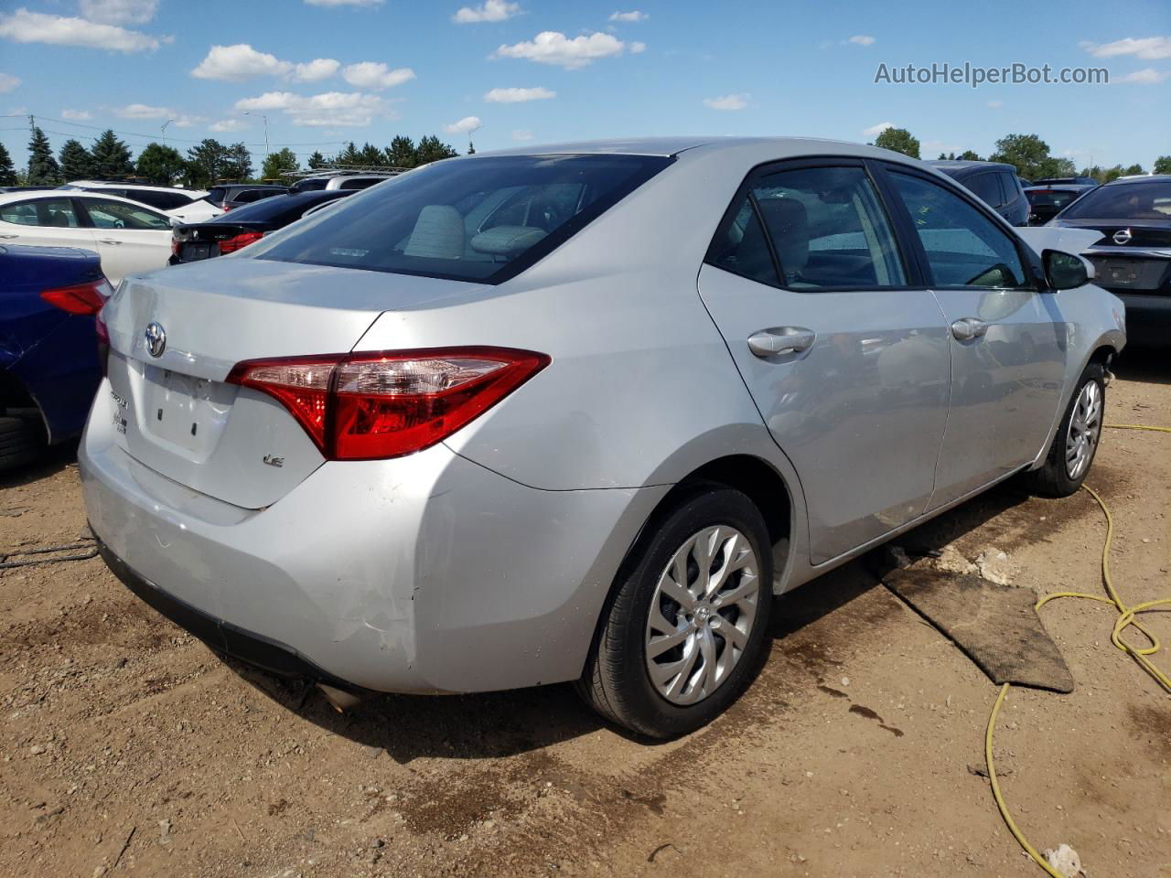 2019 Toyota Corolla L Серебряный vin: 2T1BURHE5KC205873