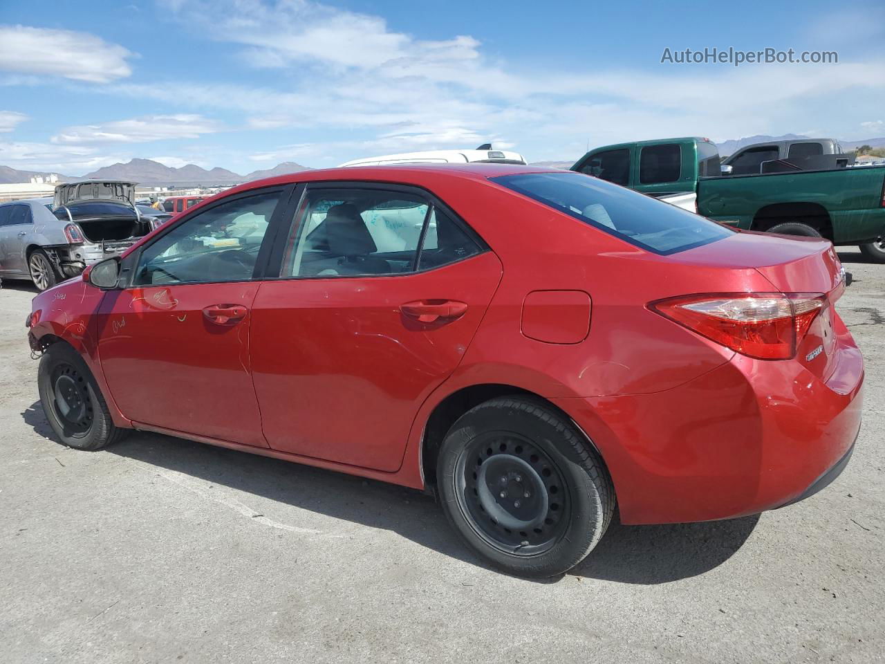 2019 Toyota Corolla L Red vin: 2T1BURHE5KC221636