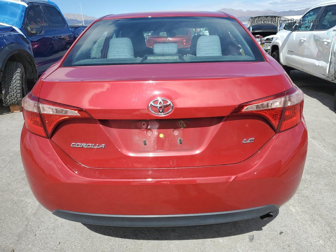 2019 Toyota Corolla L Red vin: 2T1BURHE5KC221636