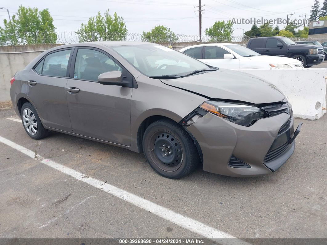 2019 Toyota Corolla Le Brown vin: 2T1BURHE5KC235603