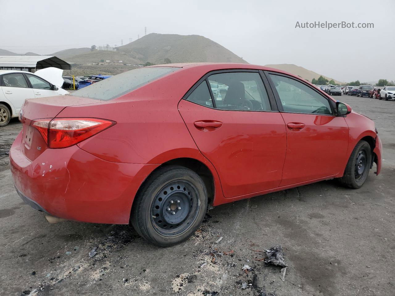 2019 Toyota Corolla L Red vin: 2T1BURHE5KC236315