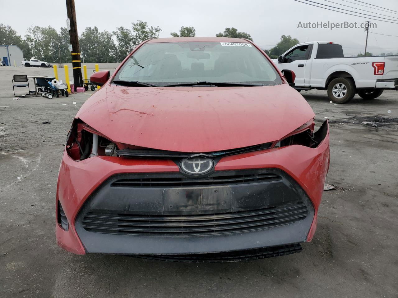 2019 Toyota Corolla L Red vin: 2T1BURHE5KC236315