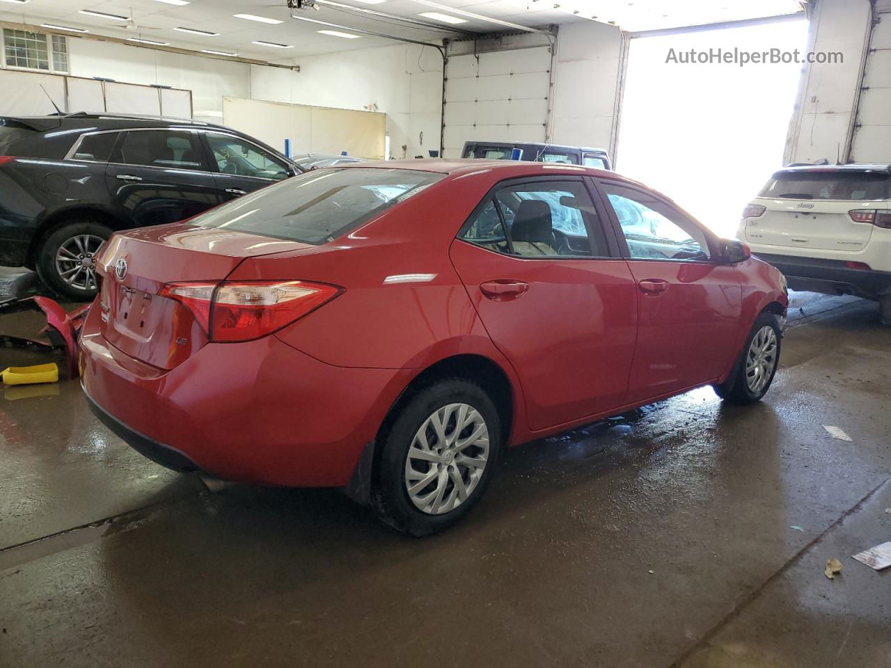 2019 Toyota Corolla L Red vin: 2T1BURHE5KC240283