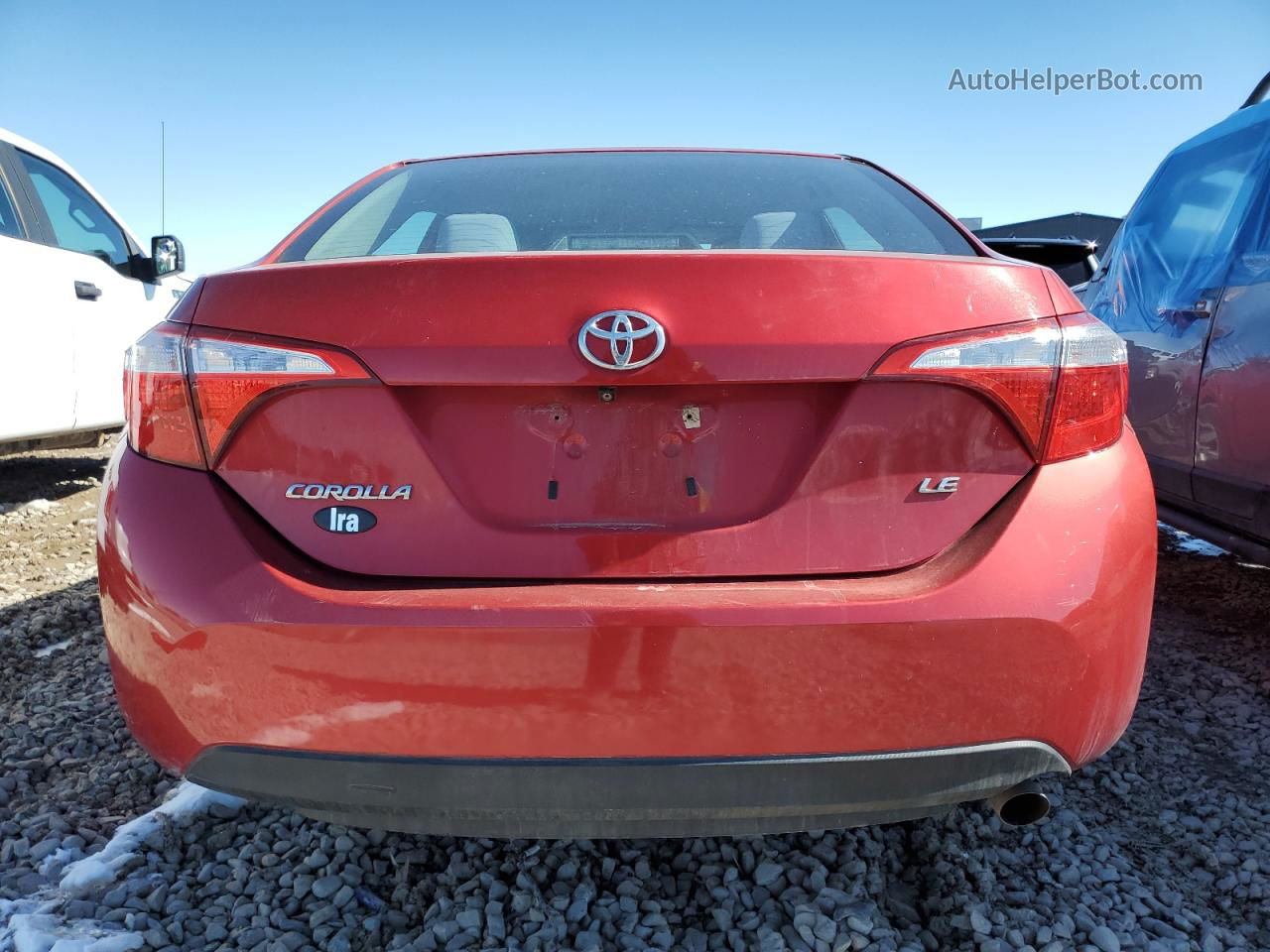 2014 Toyota Corolla L Red vin: 2T1BURHE6EC050352