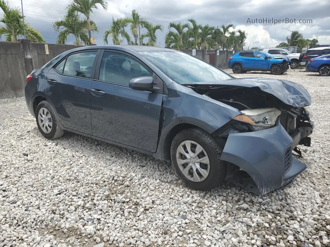 2014 Toyota Corolla L Gray vin: 2T1BURHE6EC060198