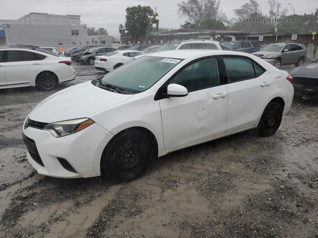 2014 Toyota Corolla L White vin: 2T1BURHE6EC090009