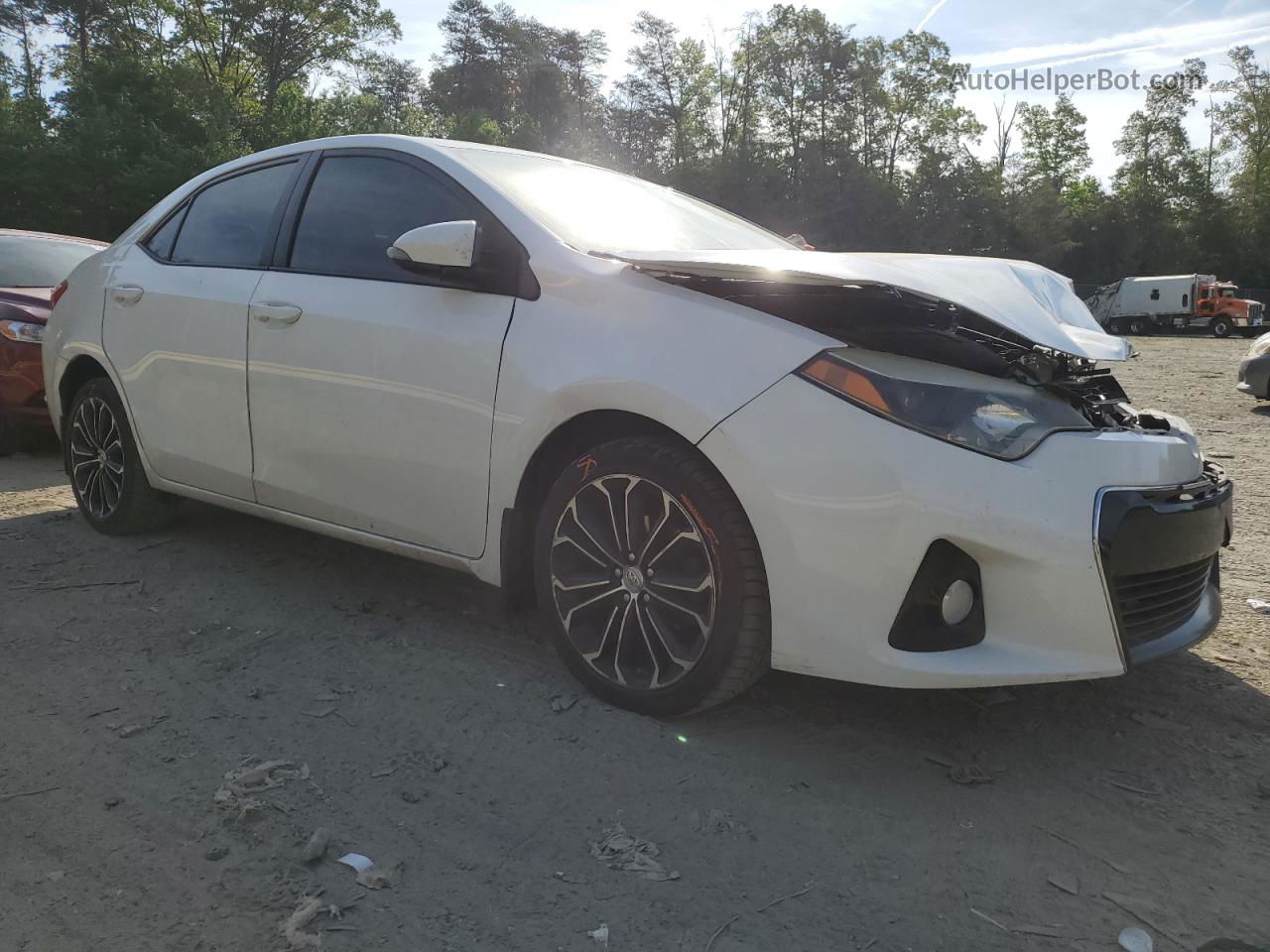 2014 Toyota Corolla L White vin: 2T1BURHE6EC098739