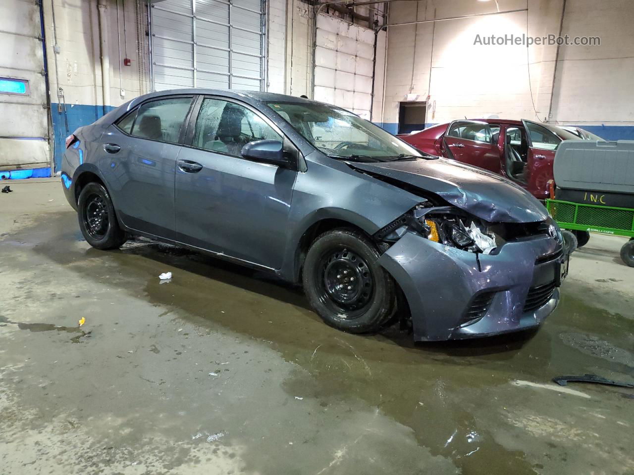 2014 Toyota Corolla L Серый vin: 2T1BURHE6EC153786