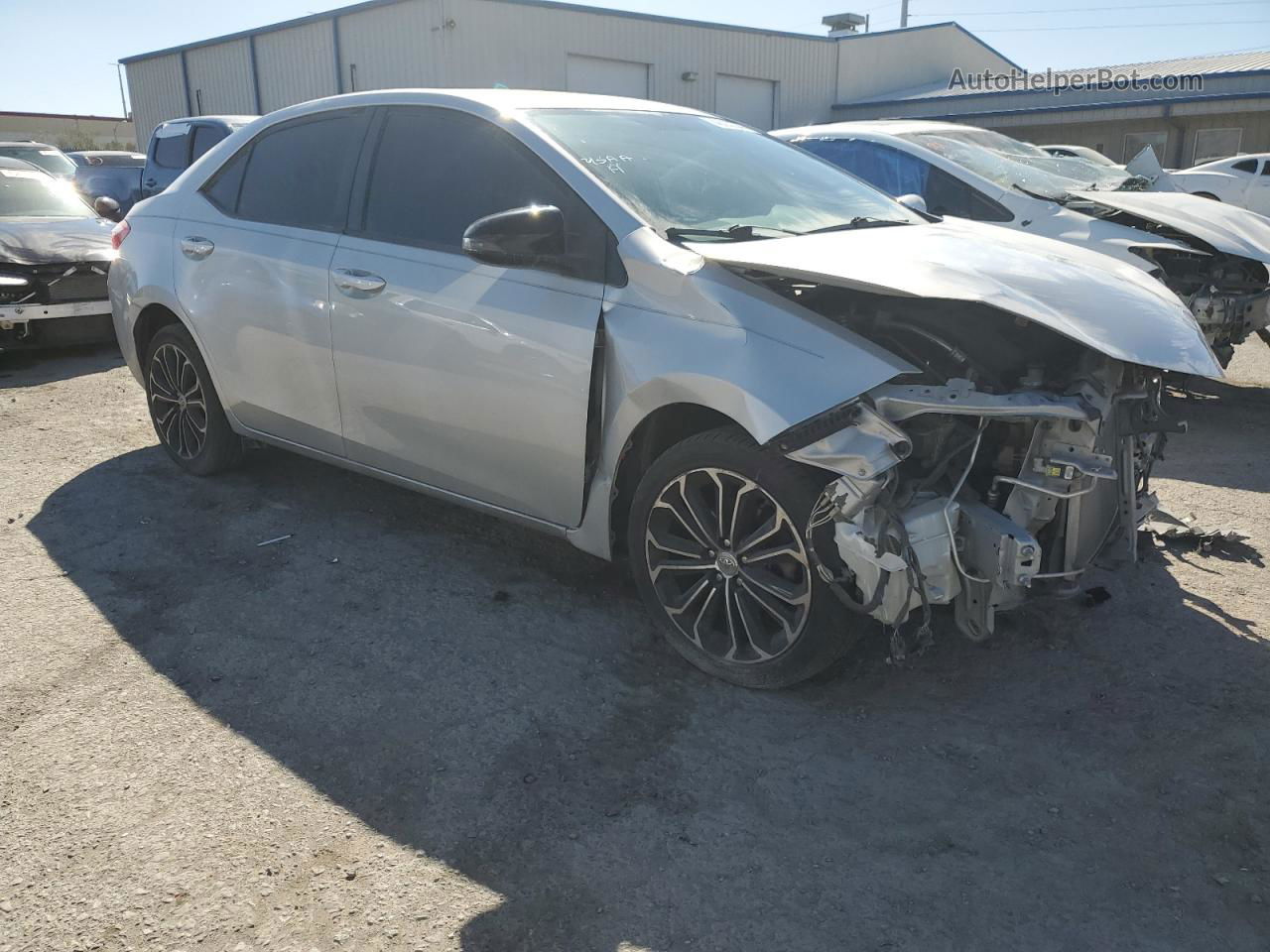 2014 Toyota Corolla L Серебряный vin: 2T1BURHE6EC173536