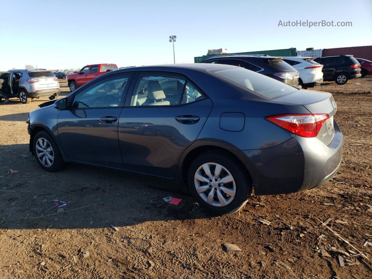 2014 Toyota Corolla L Blue vin: 2T1BURHE6EC175237