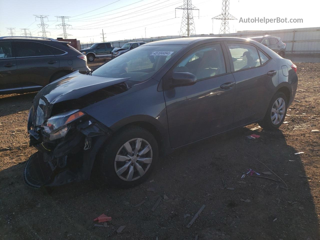 2014 Toyota Corolla L Blue vin: 2T1BURHE6EC175237