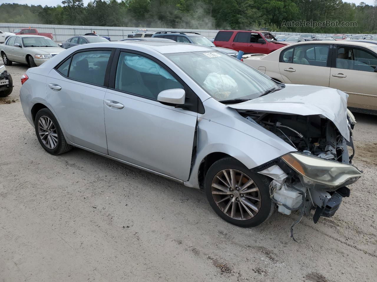 2015 Toyota Corolla L Silver vin: 2T1BURHE6FC231324