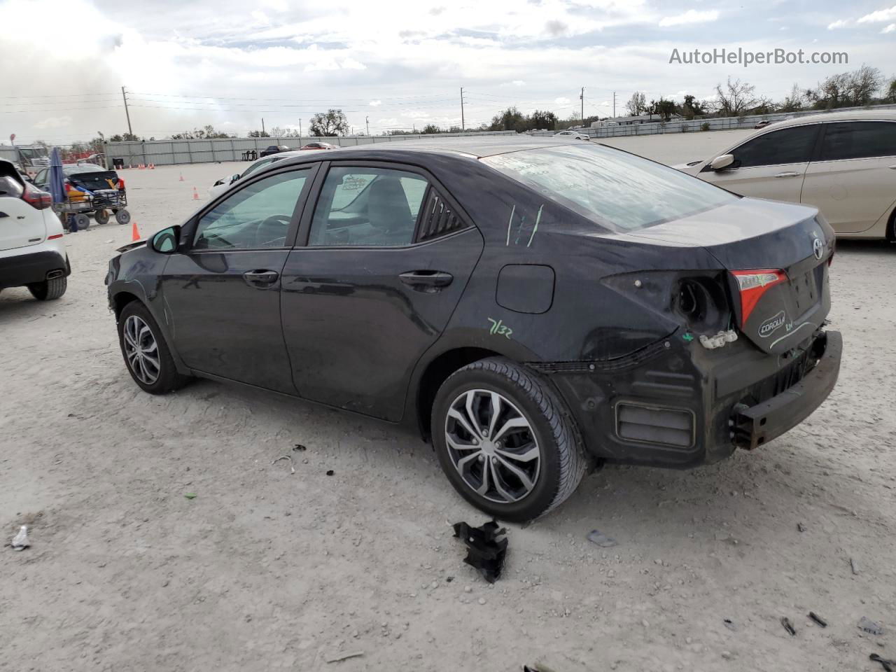 2015 Toyota Corolla L Black vin: 2T1BURHE6FC240475