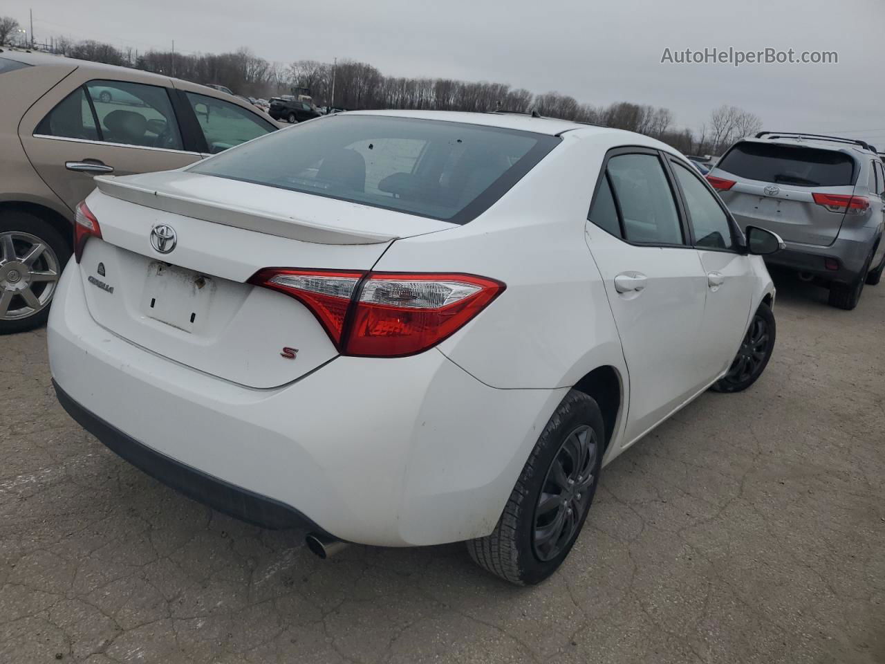 2015 Toyota Corolla L White vin: 2T1BURHE6FC267885