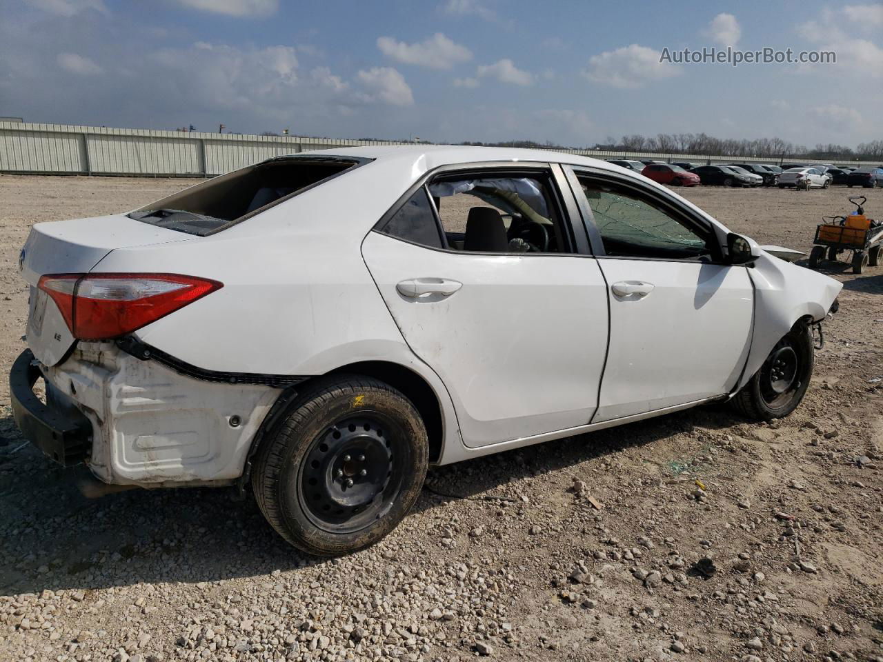 2015 Toyota Corolla L Белый vin: 2T1BURHE6FC275095