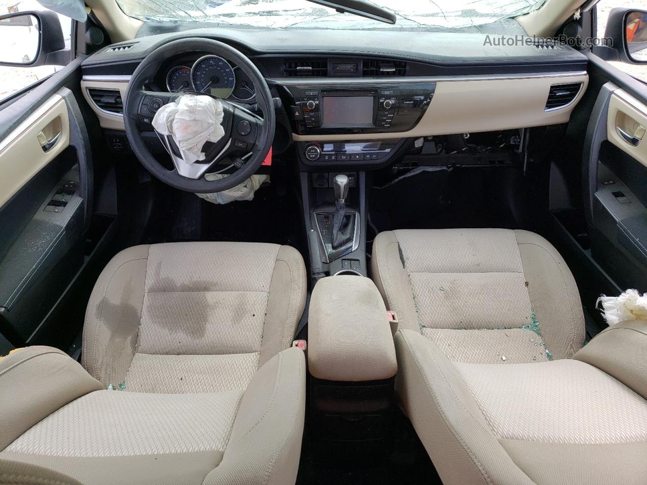 2015 Toyota Corolla L Белый vin: 2T1BURHE6FC275095
