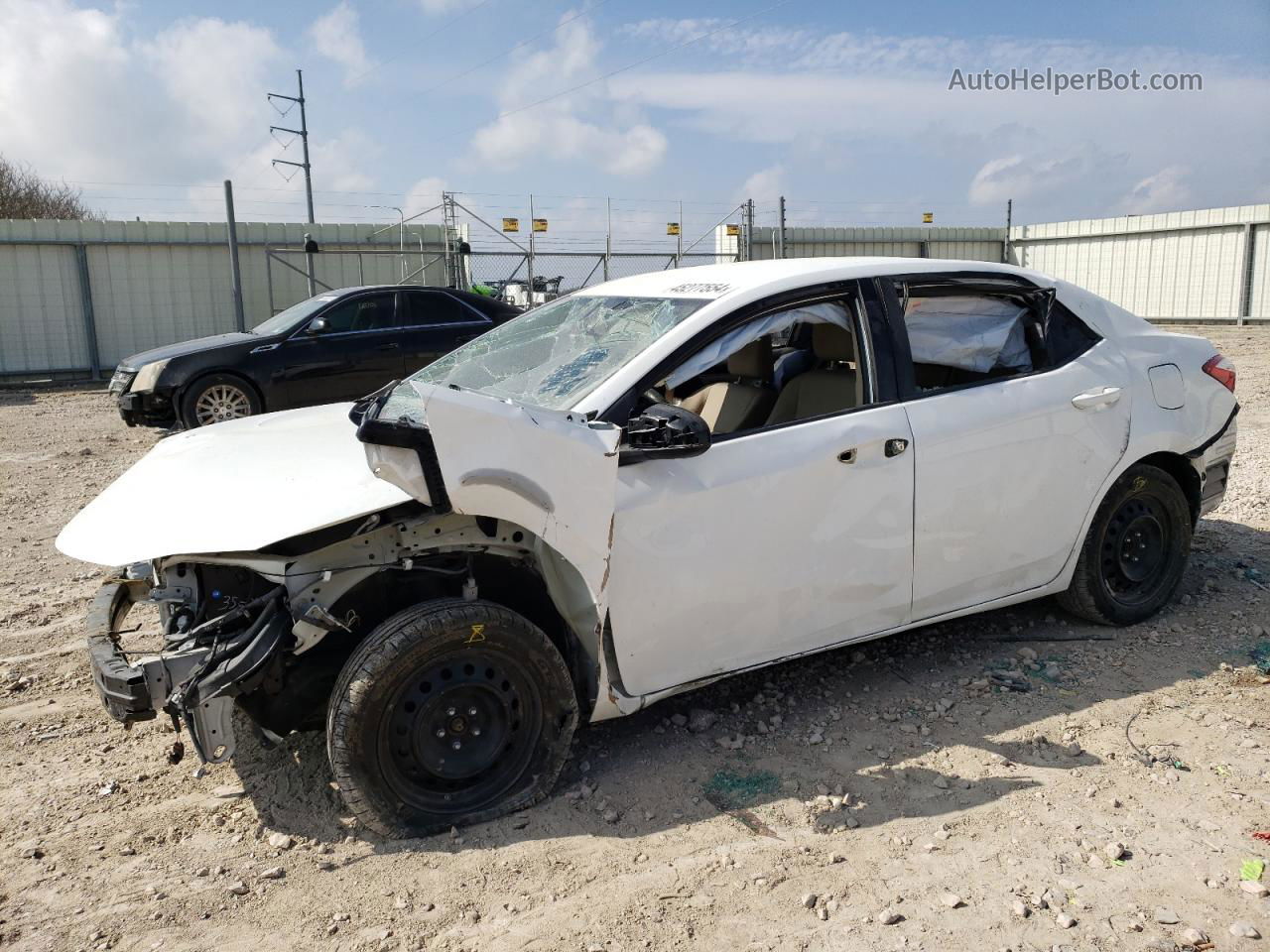 2015 Toyota Corolla L Белый vin: 2T1BURHE6FC275095