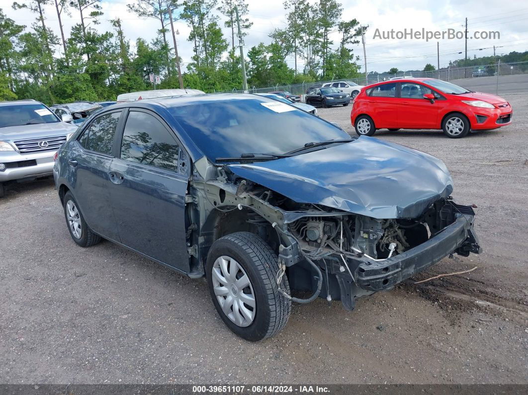 2015 Toyota Corolla L Blue vin: 2T1BURHE6FC277803