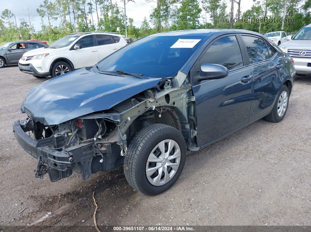 2015 Toyota Corolla L Blue vin: 2T1BURHE6FC277803