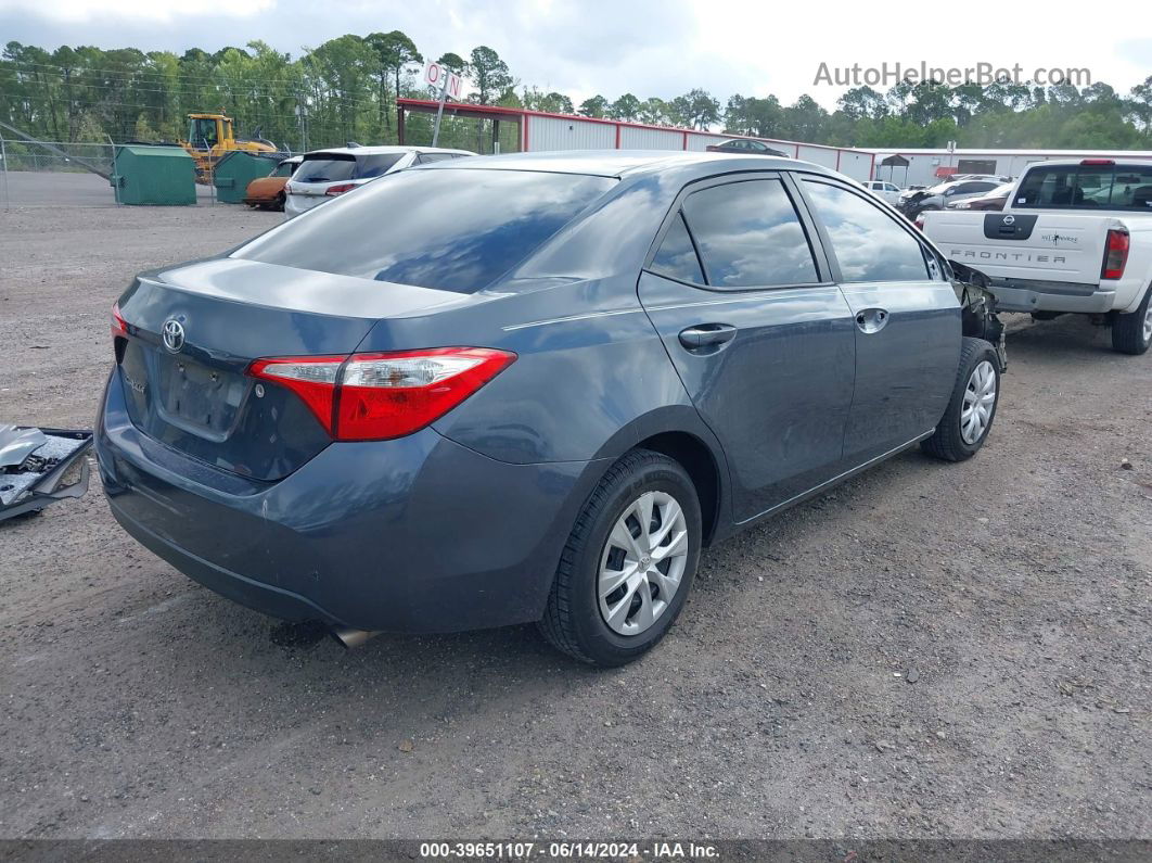 2015 Toyota Corolla L Blue vin: 2T1BURHE6FC277803