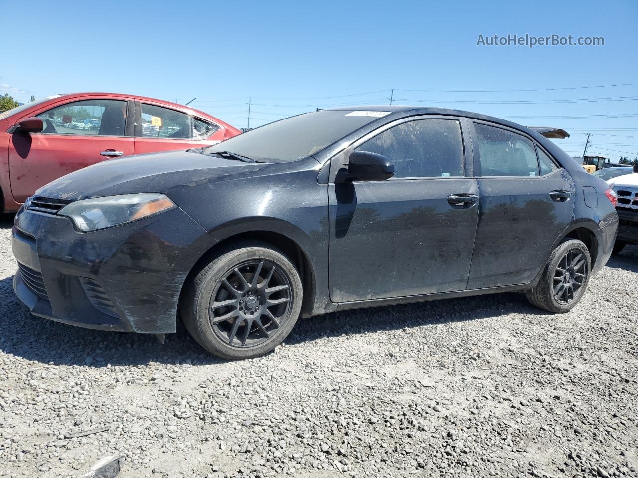 2015 Toyota Corolla L Black vin: 2T1BURHE6FC302280