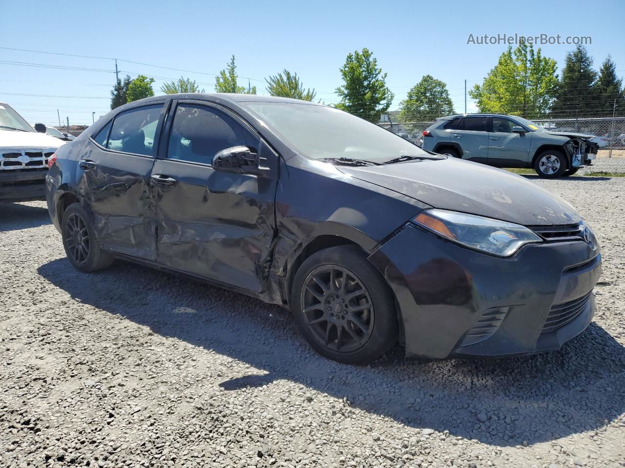 2015 Toyota Corolla L Black vin: 2T1BURHE6FC302280