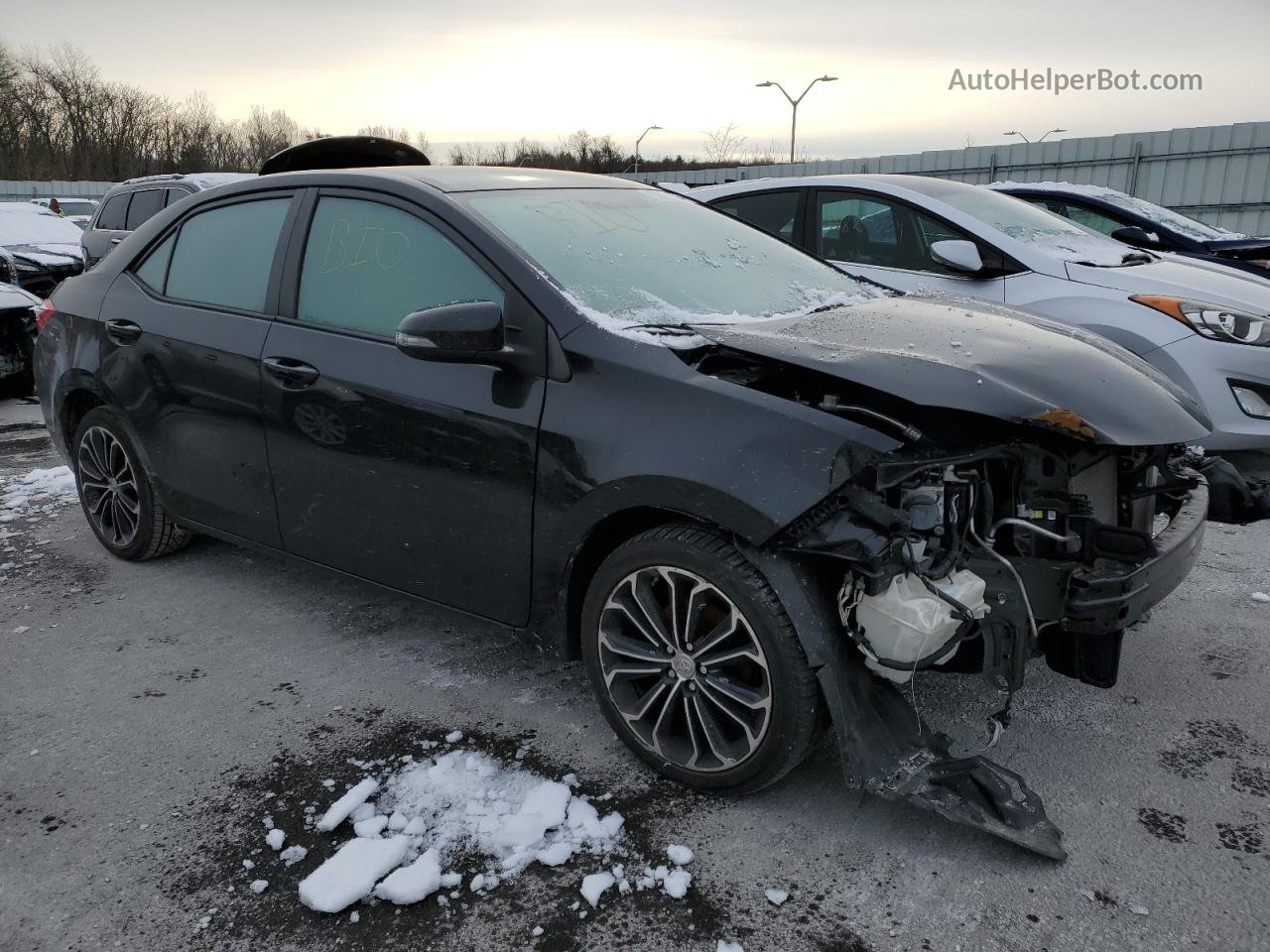 2015 Toyota Corolla L Black vin: 2T1BURHE6FC311979