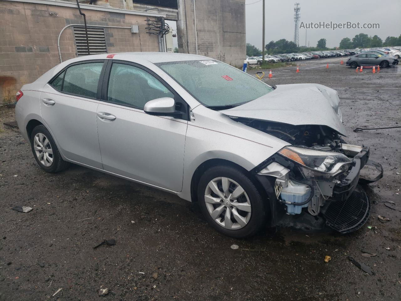 2015 Toyota Corolla L Silver vin: 2T1BURHE6FC320794