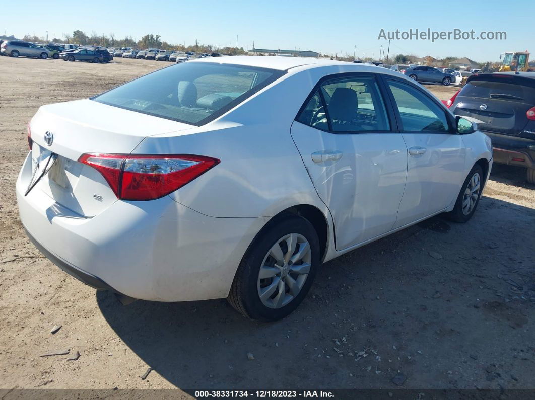 2015 Toyota Corolla Le White vin: 2T1BURHE6FC335067