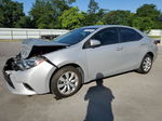 2015 Toyota Corolla L Silver vin: 2T1BURHE6FC336655