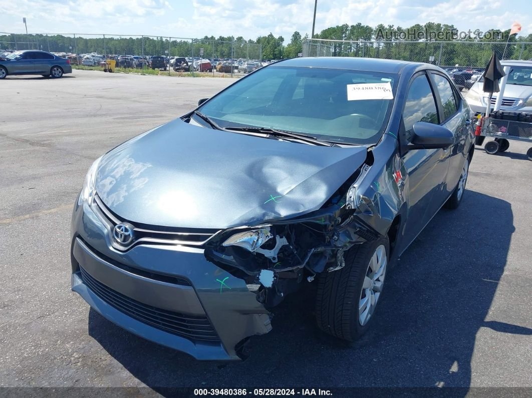 2015 Toyota Corolla Le Blue vin: 2T1BURHE6FC346344