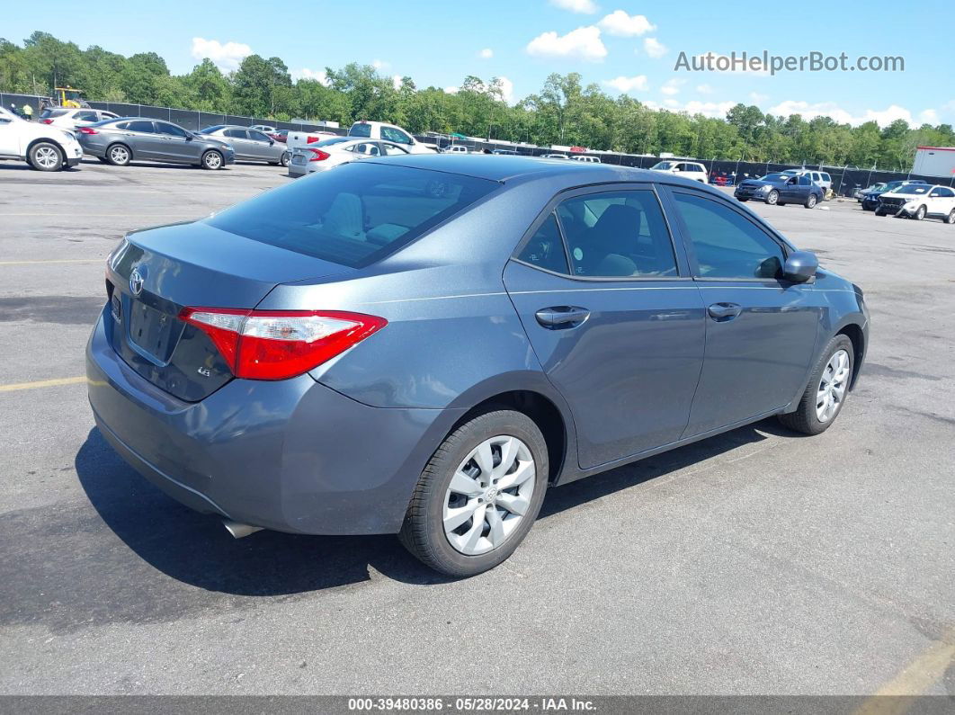 2015 Toyota Corolla Le Blue vin: 2T1BURHE6FC346344