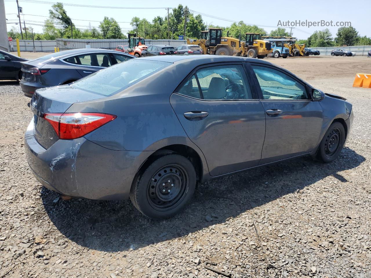 2015 Toyota Corolla L Gray vin: 2T1BURHE6FC362219