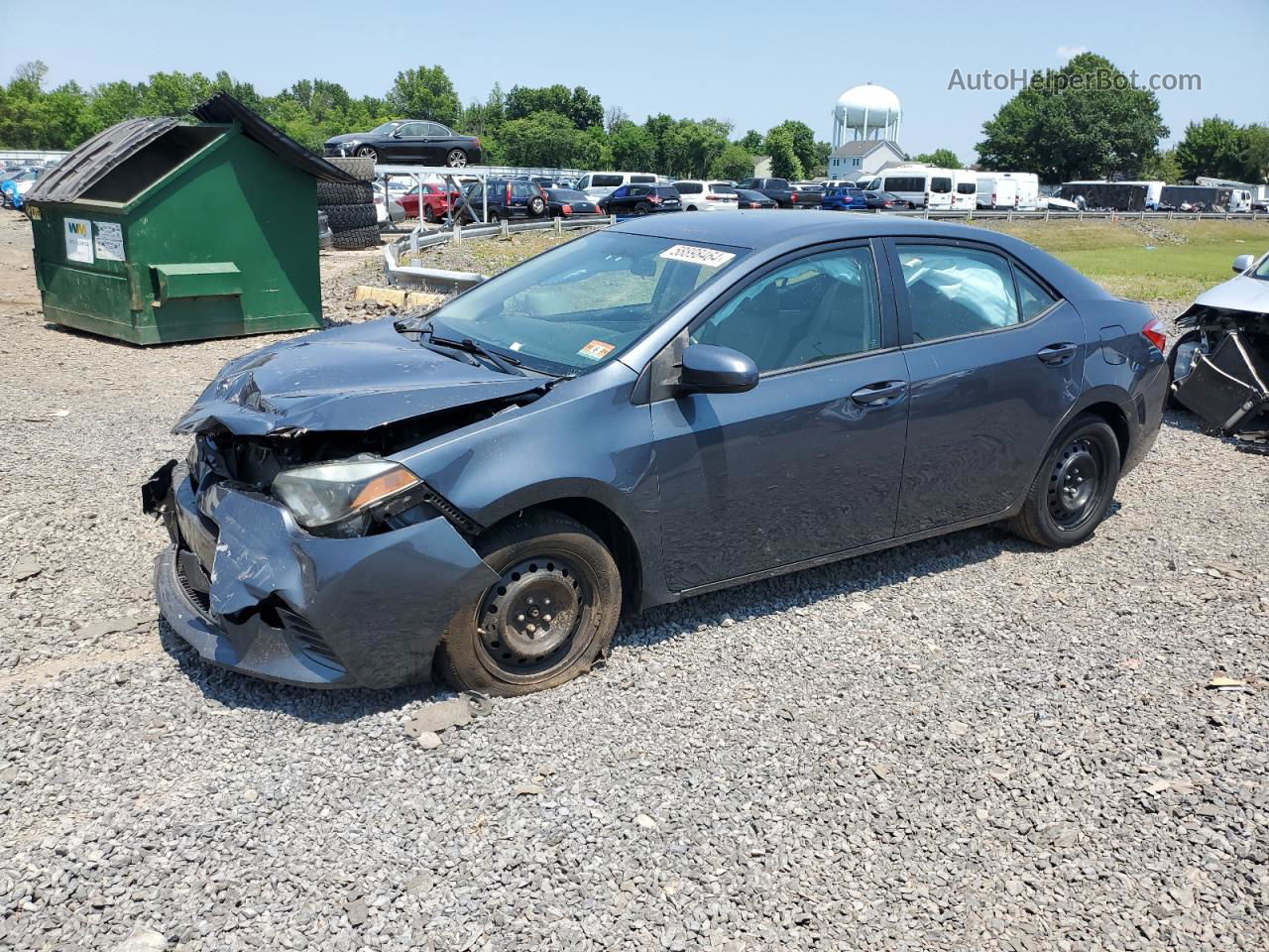 2015 Toyota Corolla L Gray vin: 2T1BURHE6FC362219