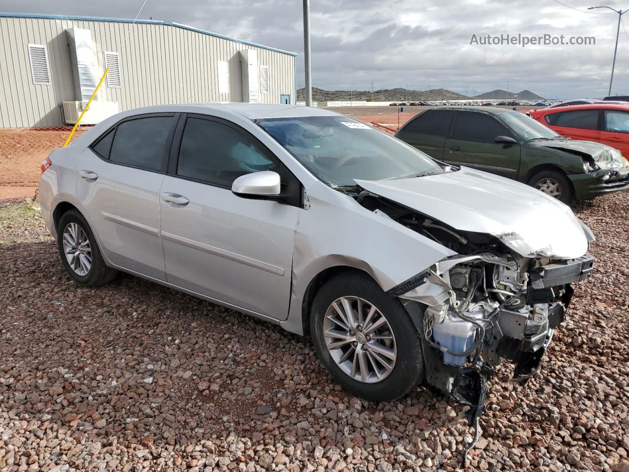 2015 Toyota Corolla L Silver vin: 2T1BURHE6FC386231