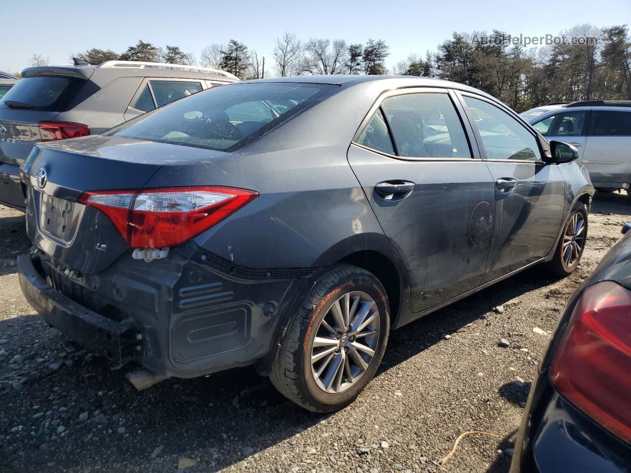 2015 Toyota Corolla L Charcoal vin: 2T1BURHE6FC408146