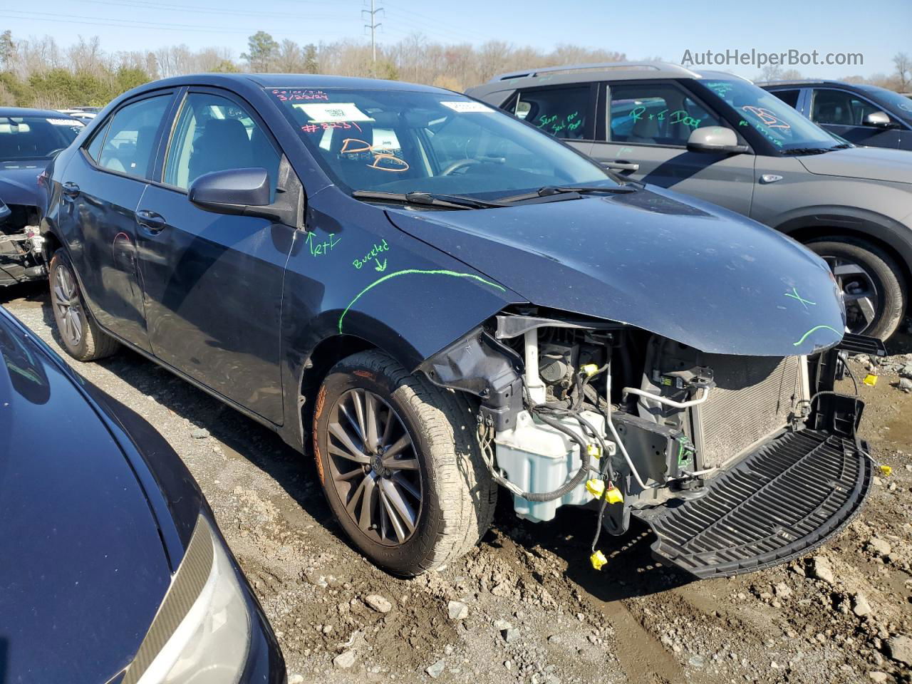 2015 Toyota Corolla L Charcoal vin: 2T1BURHE6FC408146