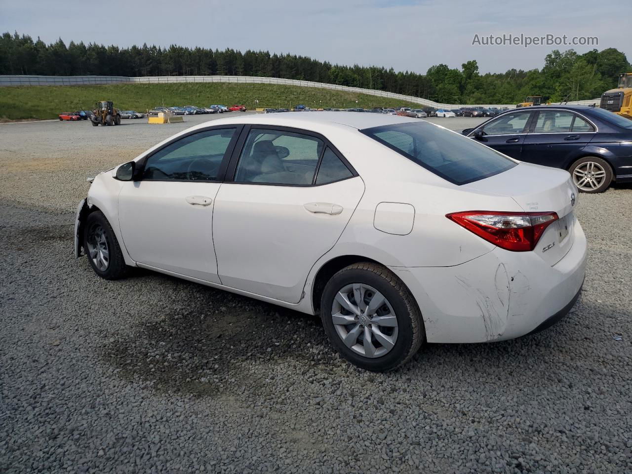 2015 Toyota Corolla L White vin: 2T1BURHE6FC417736