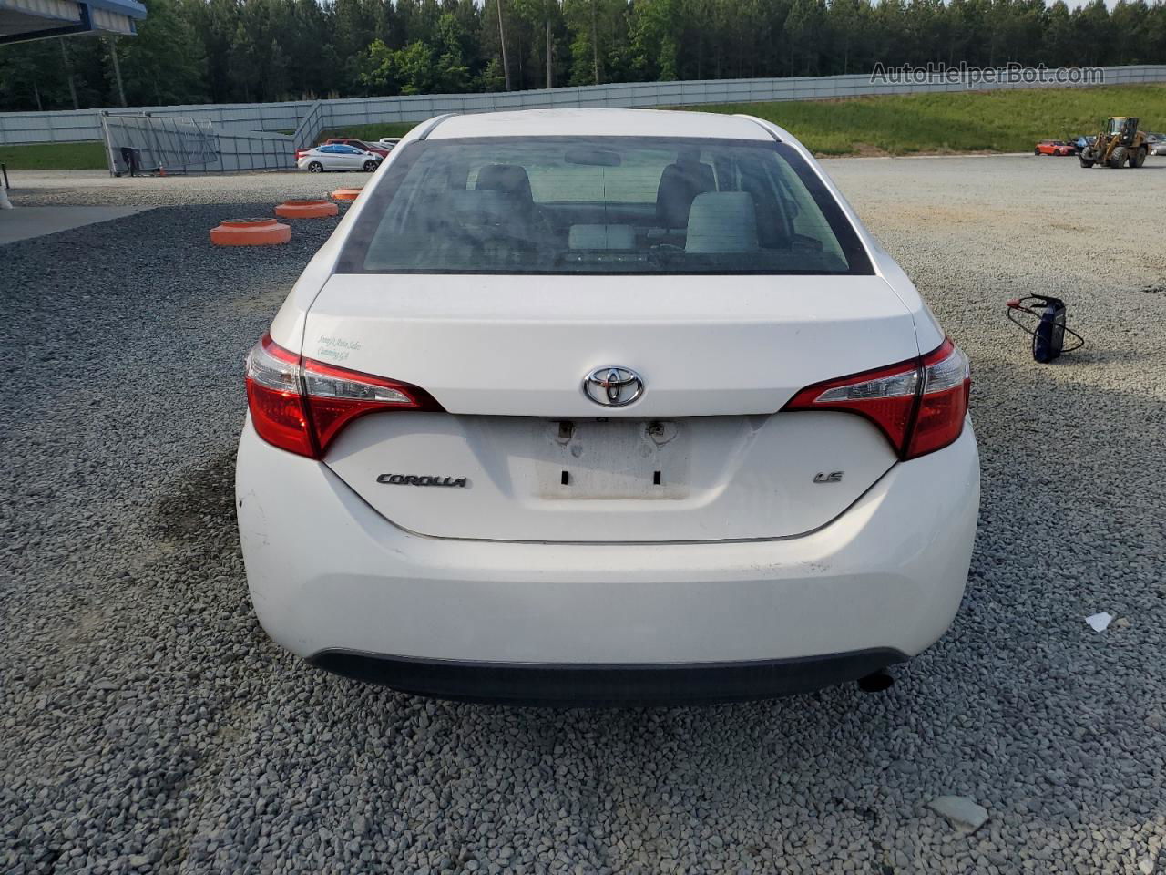 2015 Toyota Corolla L White vin: 2T1BURHE6FC417736