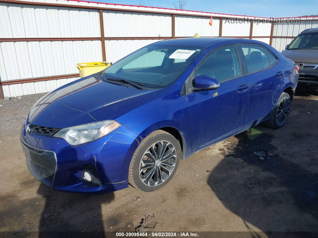 2015 Toyota Corolla S Plus Blue vin: 2T1BURHE6FC434889