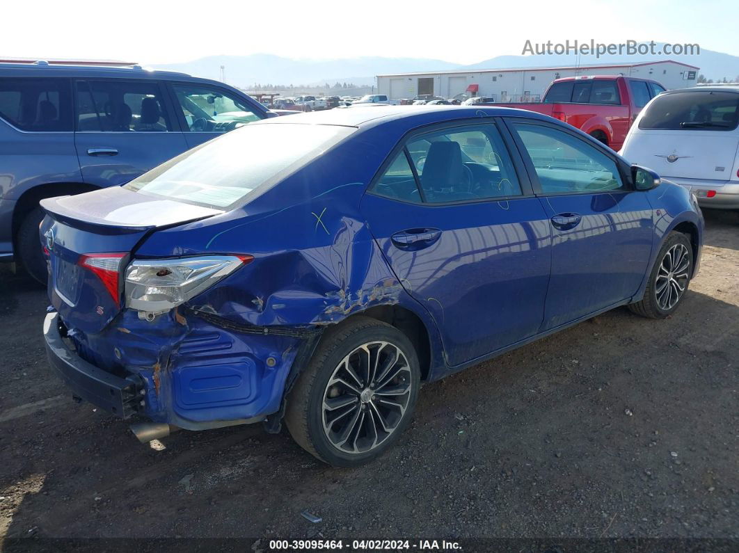 2015 Toyota Corolla S Plus Blue vin: 2T1BURHE6FC434889