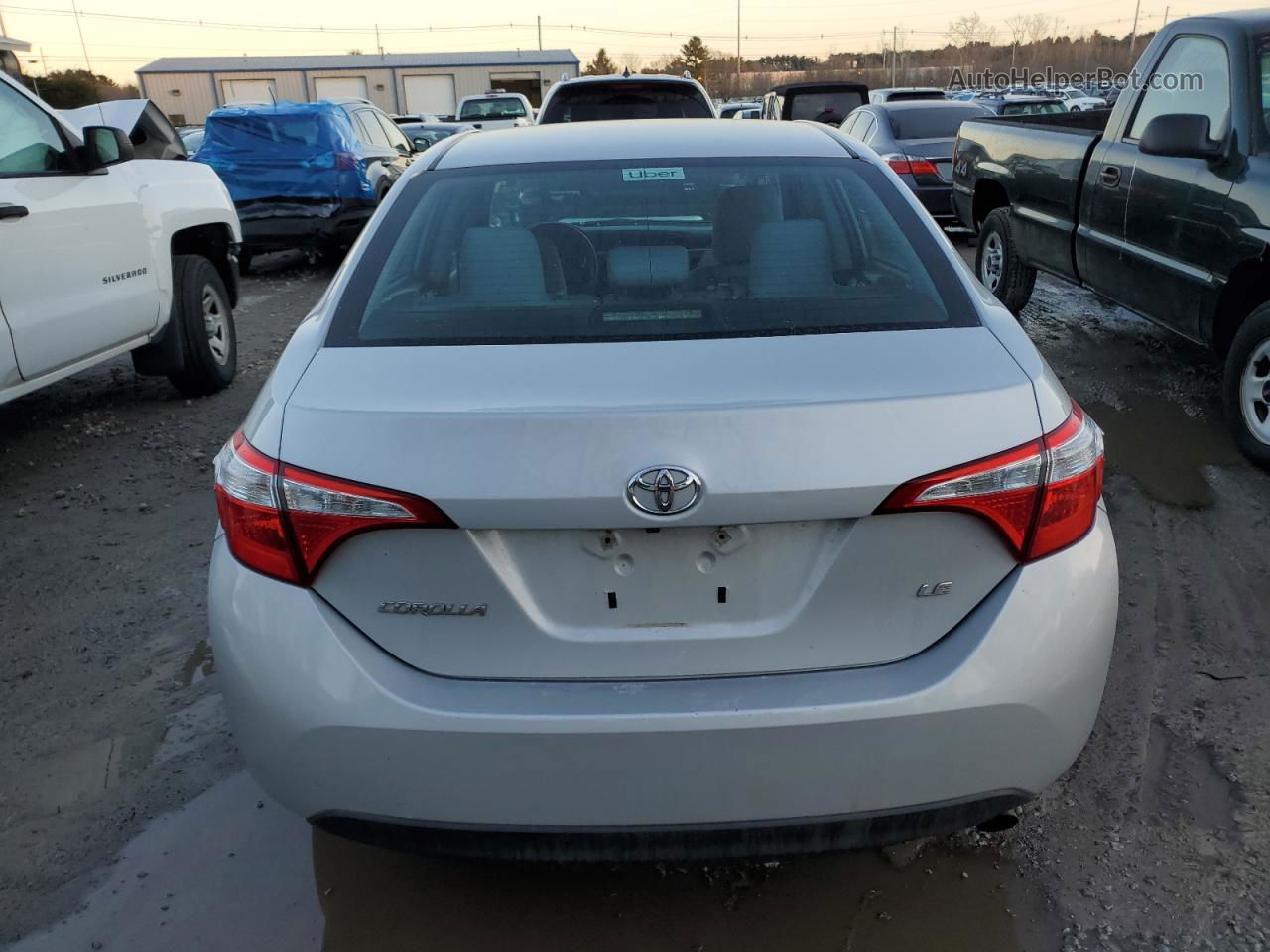 2015 Toyota Corolla L Silver vin: 2T1BURHE6FC435153