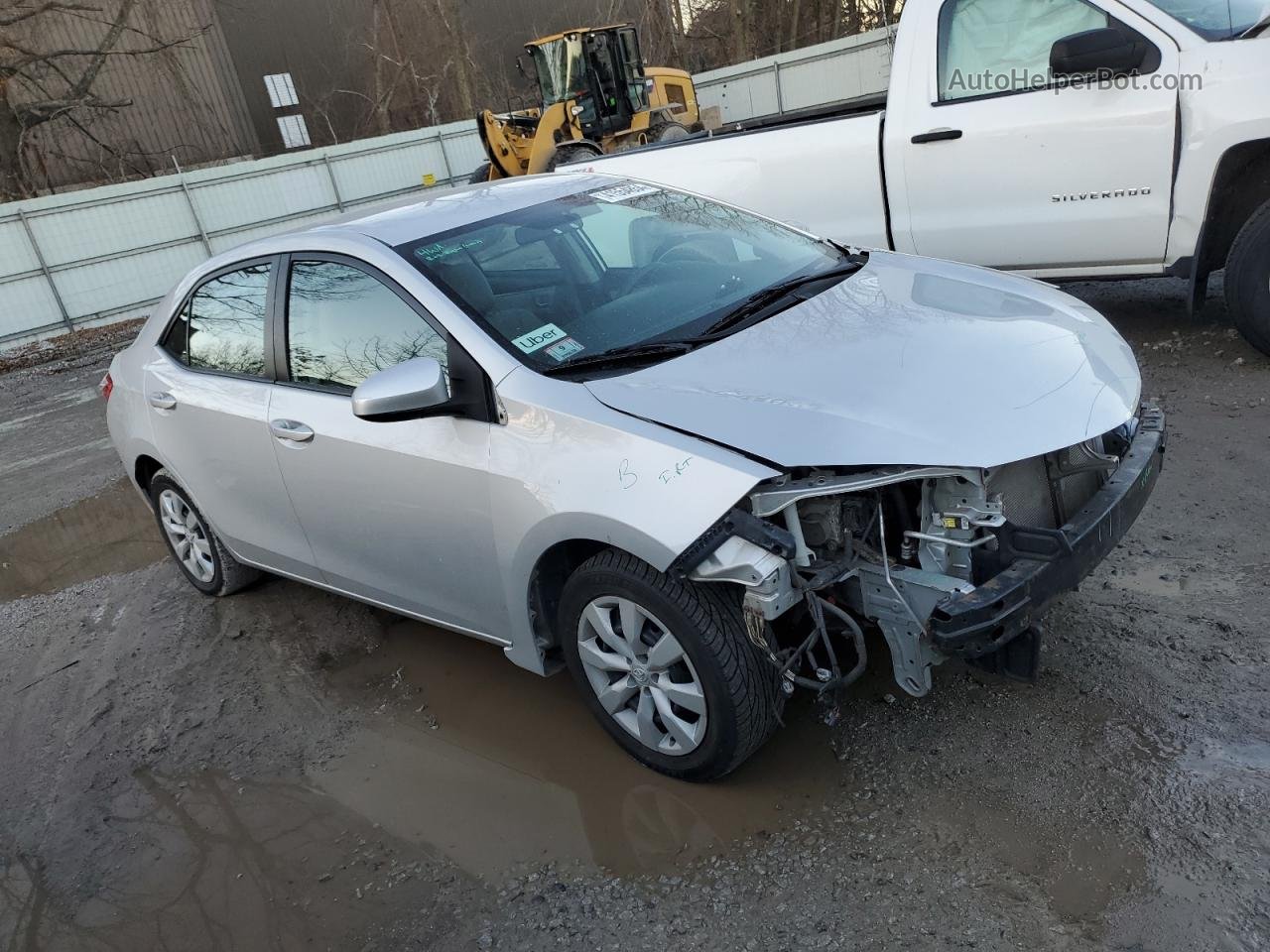 2015 Toyota Corolla L Silver vin: 2T1BURHE6FC435153