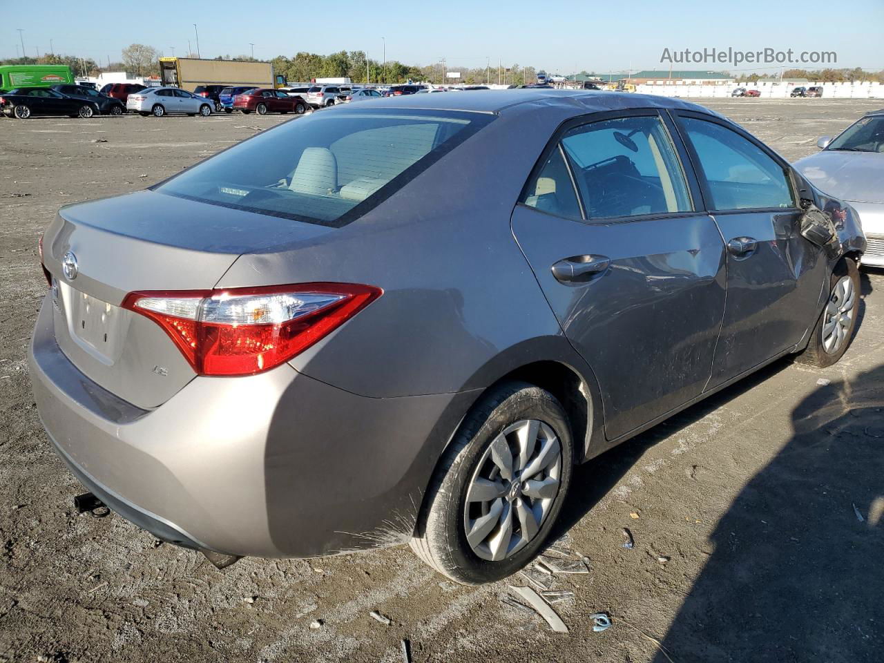 2015 Toyota Corolla L Brown vin: 2T1BURHE6FC458089