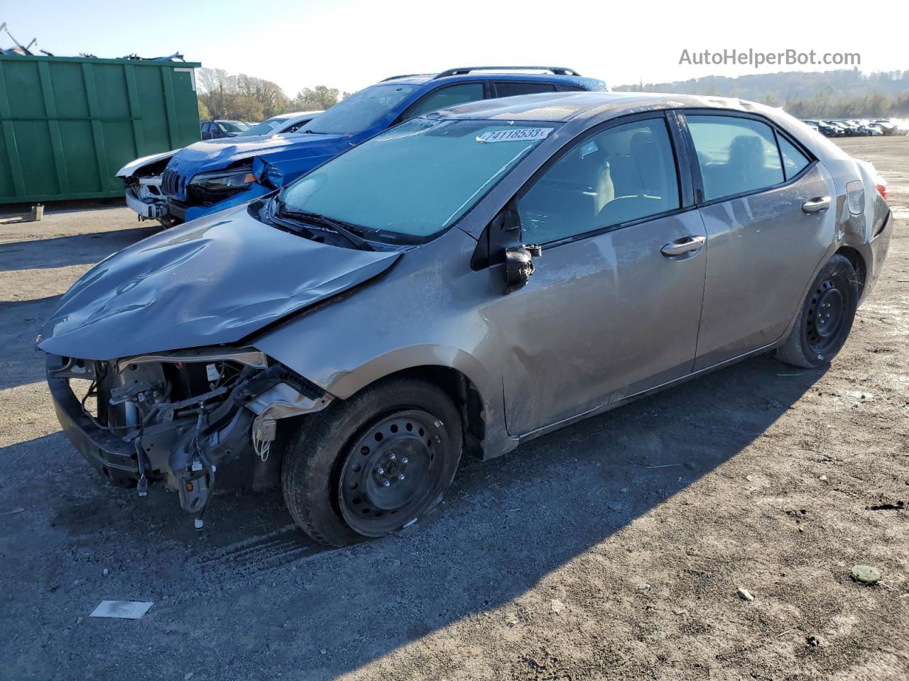 2015 Toyota Corolla L Brown vin: 2T1BURHE6FC458089