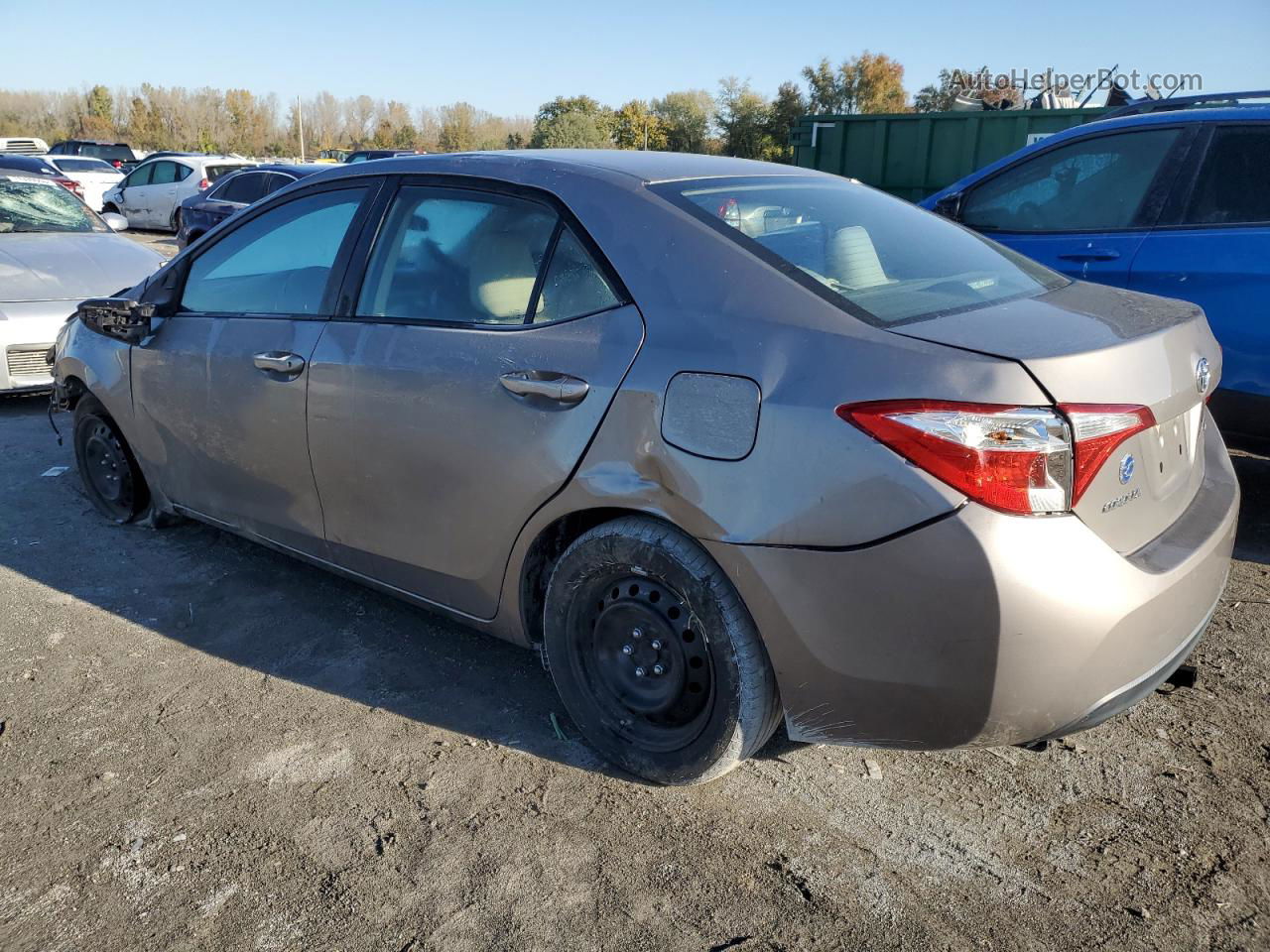 2015 Toyota Corolla L Brown vin: 2T1BURHE6FC458089